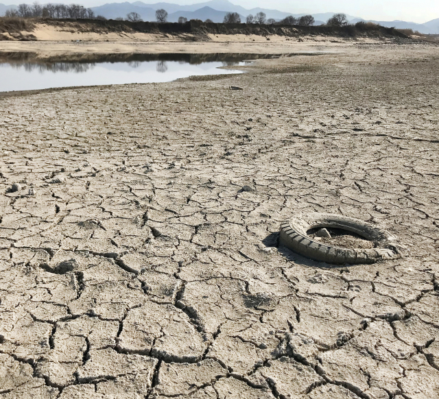 ▲ 정부는 지난 9일 적극적인 범정부적 가뭄 예방 대처를 위해 ‘2019년 가뭄종합대책’을 수립해 발표하면서 올해 홍수기(6월 21일~9월 20일) 전까지는 물 부족이 없을 것으로 전망했지만 낙동강 수계인 경북·대구 지역에 눈과 비가 내리지 않아 59년 만의 겨울 가뭄이 계속되고 있다. 29일 오전 대구 달성군 디아크 인근 낙동강이 바닥을 들어내며 바짝 말라 갈라져 있다. 이날 기상청은 사실상 연휴가 시작되는 31일 눈이나 비가 내릴 것으로 예보했다. 김진홍 기자 solmin@idaegu.com