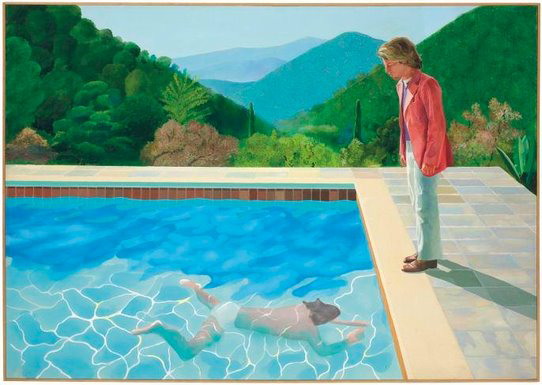 ▲ 사진: 데이비드 호크니, 1972, '예술가의 초상(수영장의 두사람, Pool with Two Figures)