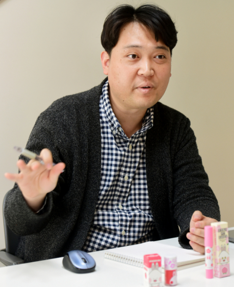 ▲ 채경훈 제노픽스 대표가 자체 캐릭터 개발의 중요성과 그에 따른 상품 및 게임 개발에 대해 이야기하고 있다.