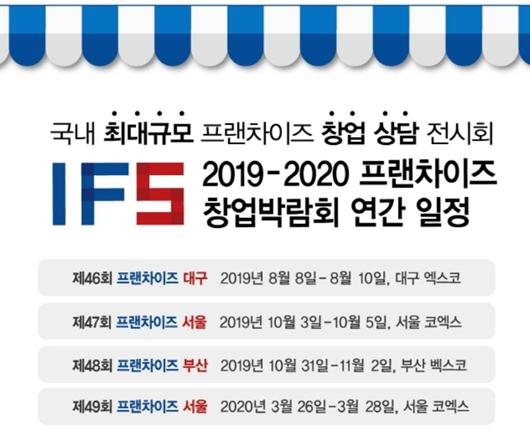 ▲ 2019년 FIS 프랜차이즈 창업박람회 포스터.