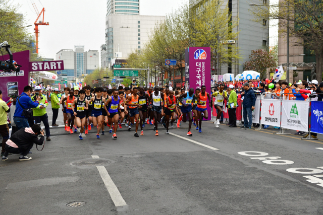 ▲ 지난 4월7일 열린 2019 대구국제마라톤대회 모습.