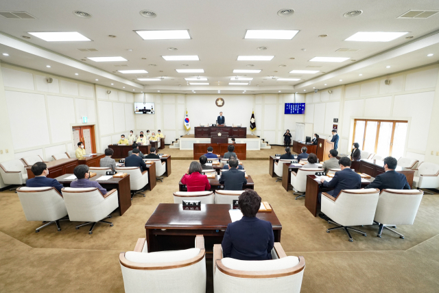 ▲ 대구 수성구의회가 16일 1차 본회의를 개최한 제23회 임시회 장면.