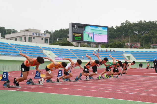 ▲ 제49회 춘계 전국 중·고등학교 육상경기대회가 29일 예천공설운동장에서 개최됐다. 이번 대회는 다음달 2일까지 4일간 진행된다.