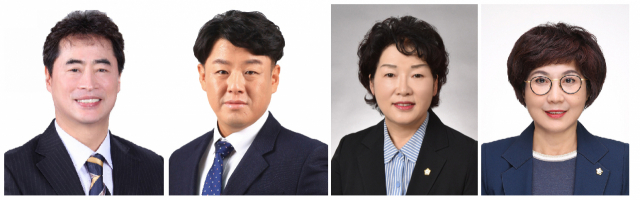▲ 왼쪽부터 김재현 의원, 류지호 의원, 김종숙 의원, 황혜진 의원.