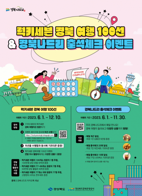 ▲ 럭키세븐 경북여행 100선 포스터