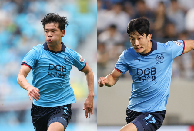 ▲ 대구FC 황재원(왼쪽)과 고재현. 한국프로축구연맹 제공
